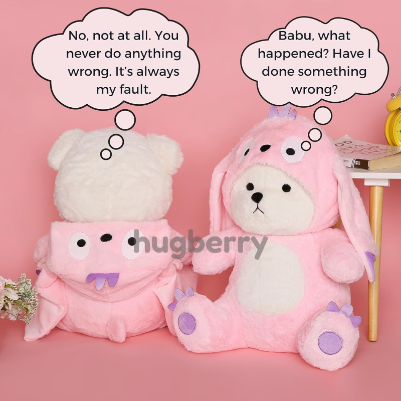 BerryCap Bear – Pink Plush Buddy