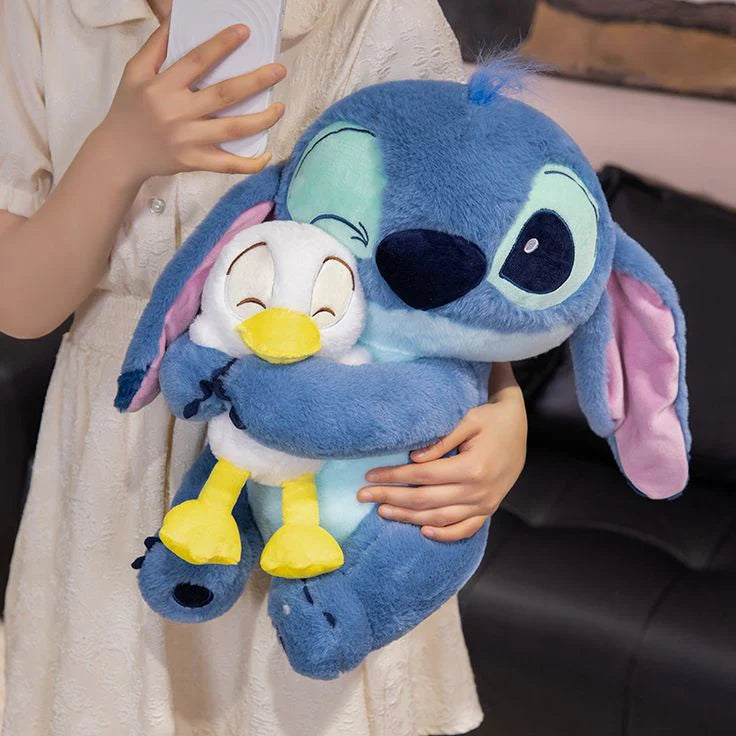 Stitch Hugging Duck Plush – Soft, Squishy Cuddle Mate