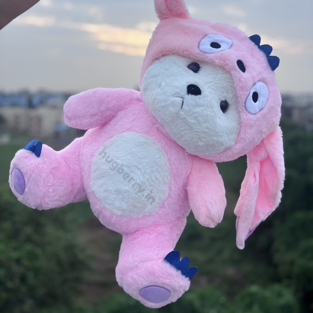 BerryCap Bear – Pink Plush Buddy