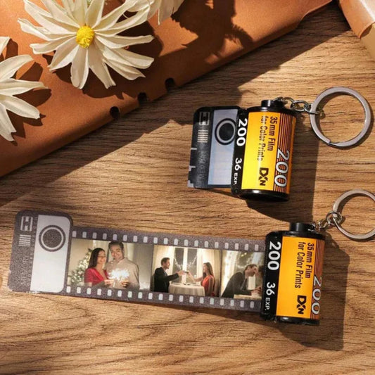 Vintage Film Roll Photo Keychain
